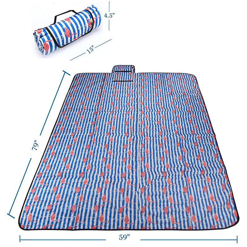 Ultrasonic Pattern Roll Up Handy Picnic Blanket