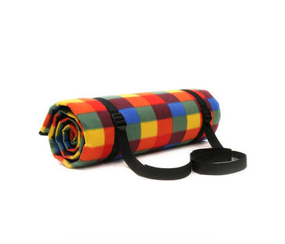 Fleece Shoulder Roll Up Compact Picnic Blanket