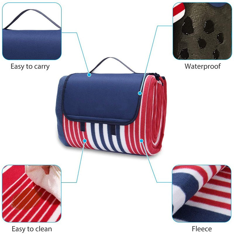 Fleece Tote Handy Oxford Cover Picnic Mat For Outdoor