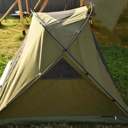 2 Person Ultralight Tent Canvas Tent Waterproof Outdoor Camping Double Layer Aluminum Pole Canvas Tents