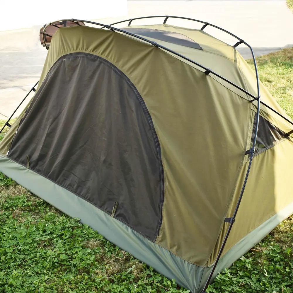 2 Person Ultralight Tent Canvas Tent Waterproof Outdoor Camping Double Layer Aluminum Pole Canvas Tents