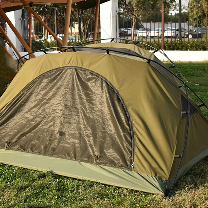 2 Person Ultralight Tent Canvas Tent Waterproof Outdoor Camping Double Layer Aluminum Pole Canvas Tents