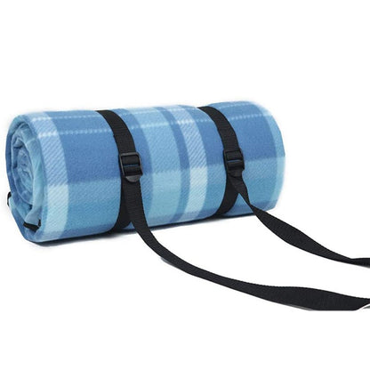 Fleece Shoulder Roll Up Compact Picnic Blanket