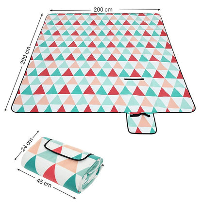 Fleece Tote Picnic Blanket With Handle