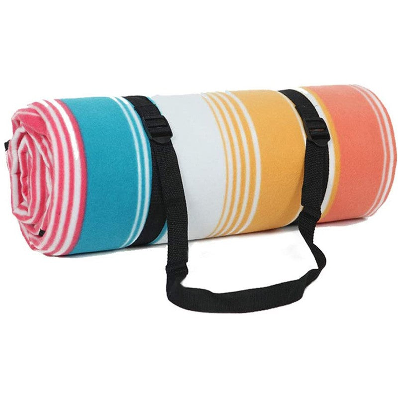 Fleece Shoulder Roll Up Compact Picnic Blanket