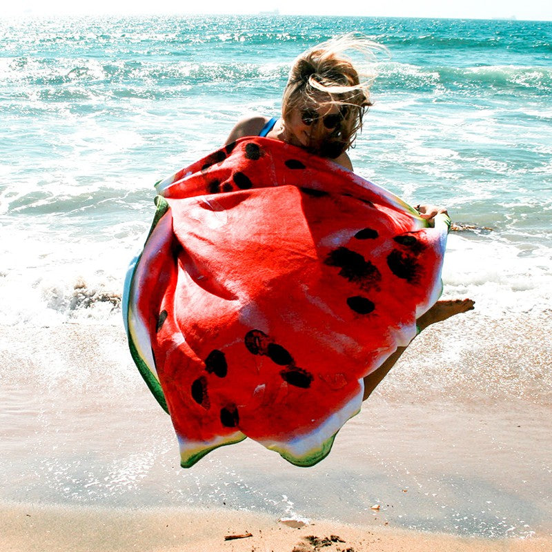 Round Polyester Chiffon Cute Custom Beach Blanket